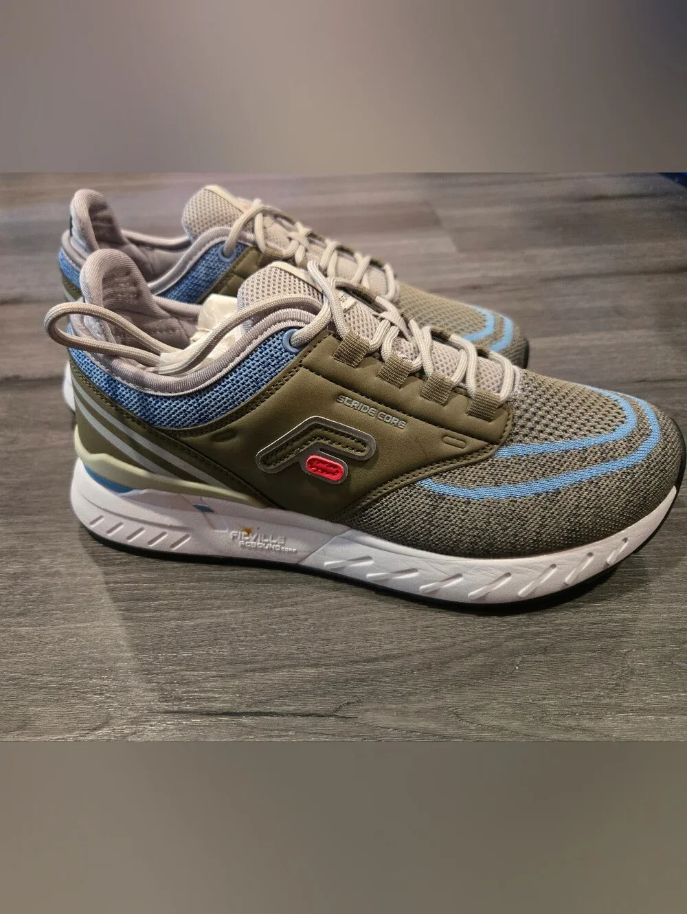 Women’s Olive & Blue Athletic Sneakers